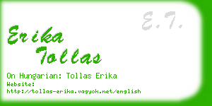 erika tollas business card